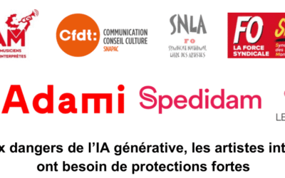  Face aux dangers de l’IA générative, les artistes interprètes ont besoin de protections fortes 